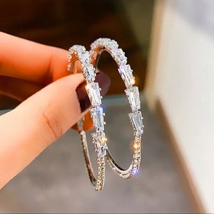 Diamond Hoop Earrings
